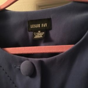 Leslie Fay Faux Suede ladies Suit. Size 18